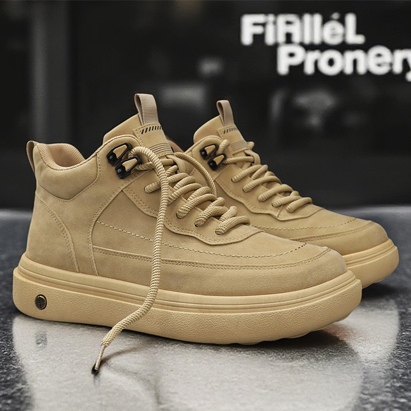 Streetwear Zipper - Erkek Oxford Botları Günlük Yüksek Bilekli