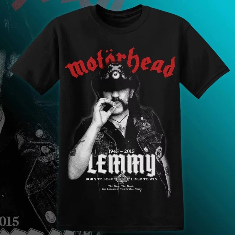 Streetwear Clothing Brands - MOTÖRHEAD LEMMY T-Shirt Erkek Kadın Kısa