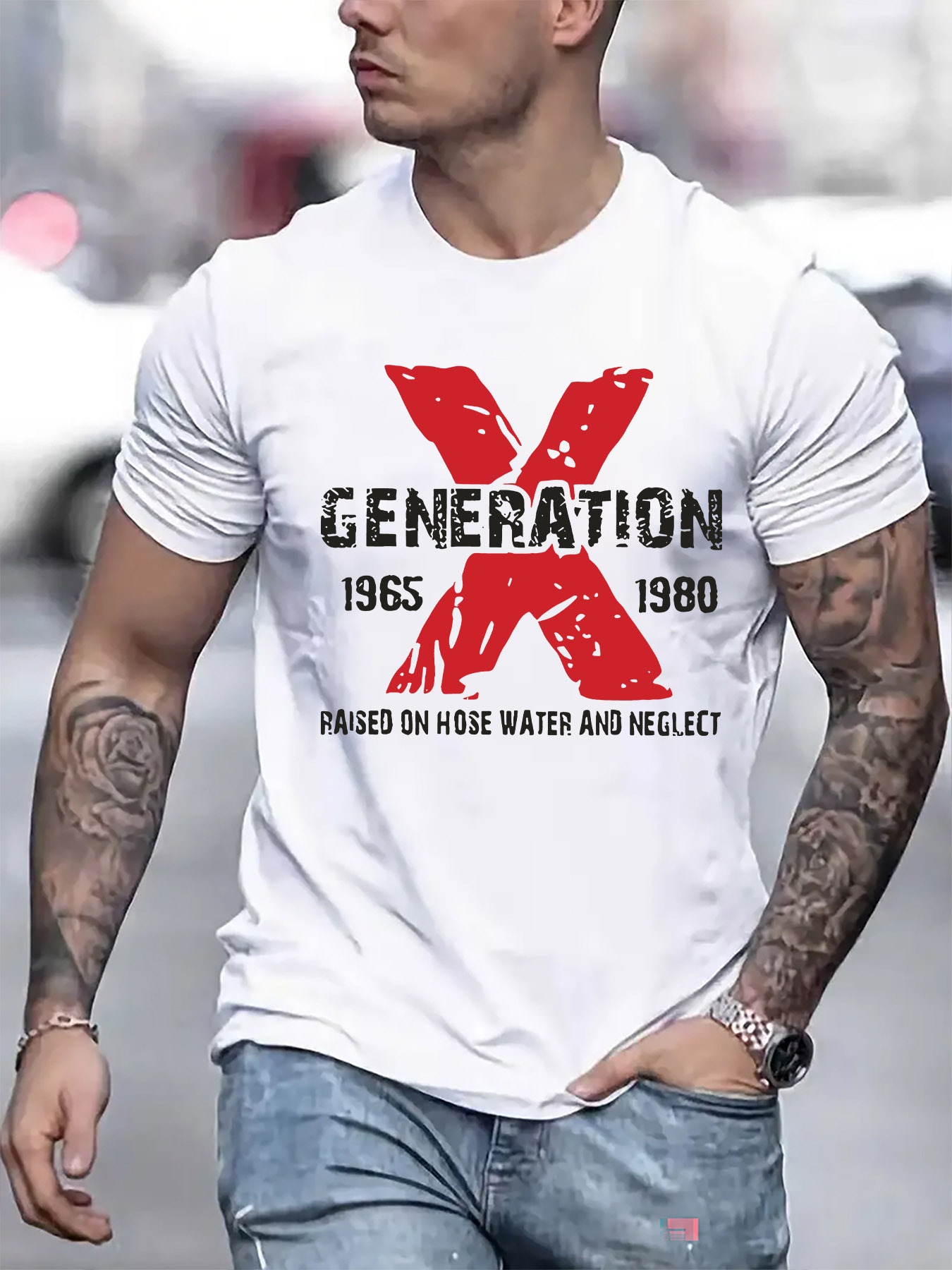Streetwear Brand Generator - Generation X markalı baskılı erkek günlük