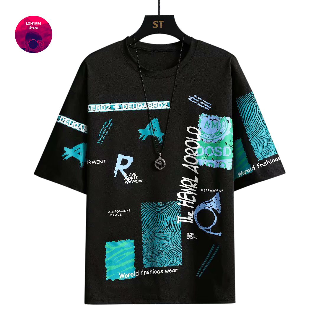 Streetwear Brand In Japan - Erkekler Harajuku grafik siyah yaz kısa