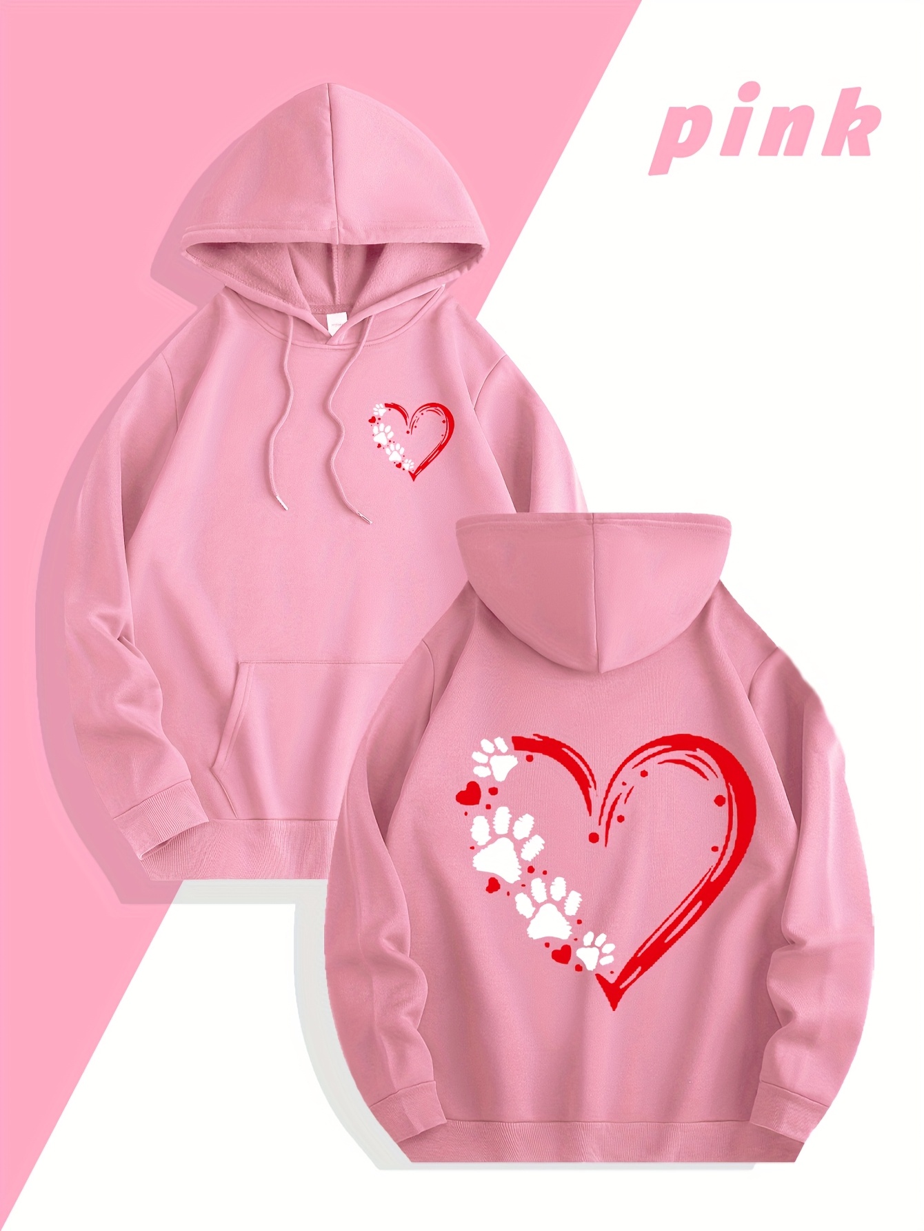 Streetwear Brand Hoodies - Sonbahar/Kış Sokak Giyim Markası Kalp Baskılı