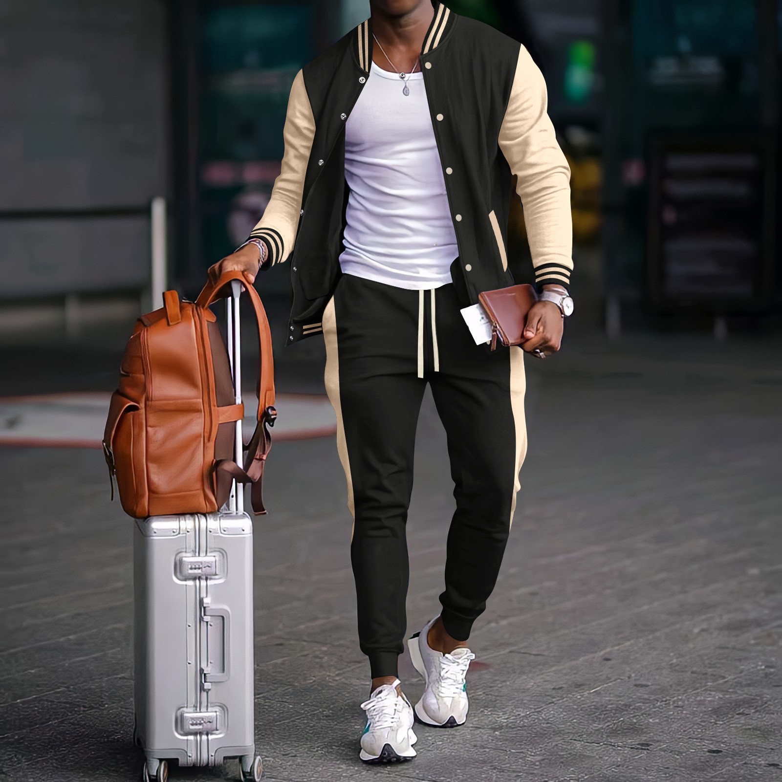 Sonbahar Kış Yeni Erkek 2 Parç - Streetwear Zipper incelemesi ve fiyatı
