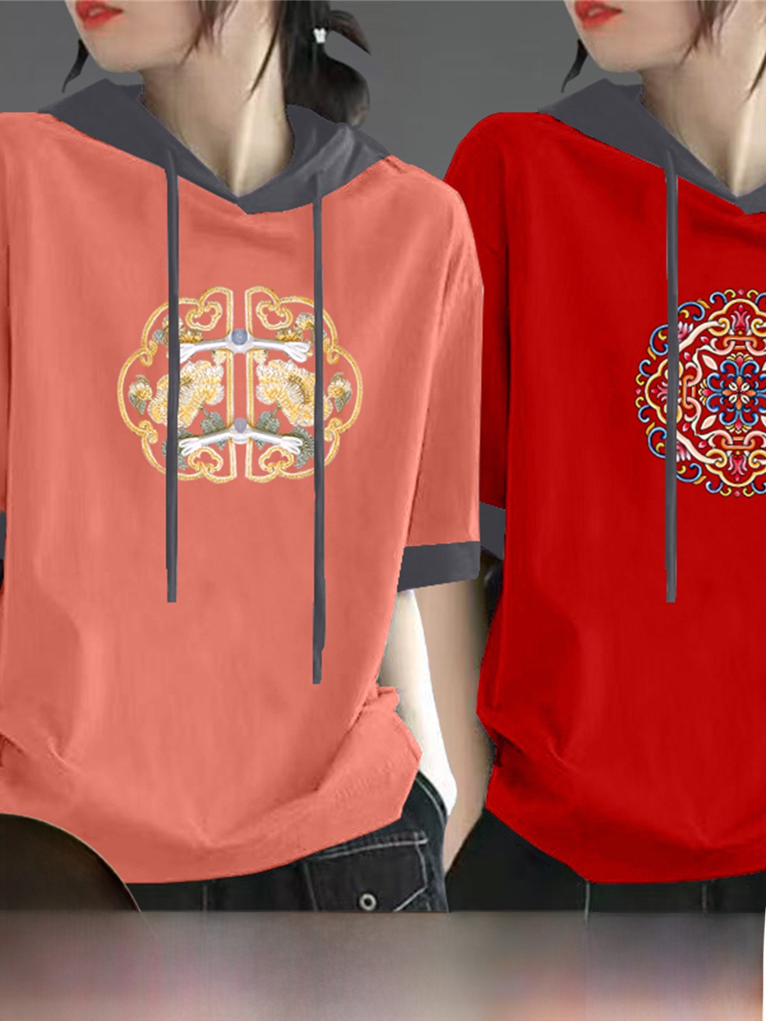 Kırmızı Saf Pamuk Kısa Kollu T - Streetwear Brand Hoodies incelemesi ve fiyatı