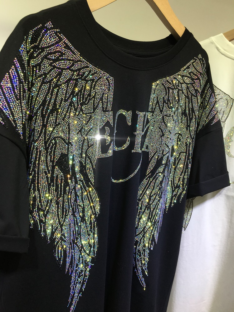 L-4XL boy Rhinestone melek kan - Streetwear Clothing Brands incelemesi ve fiyatı