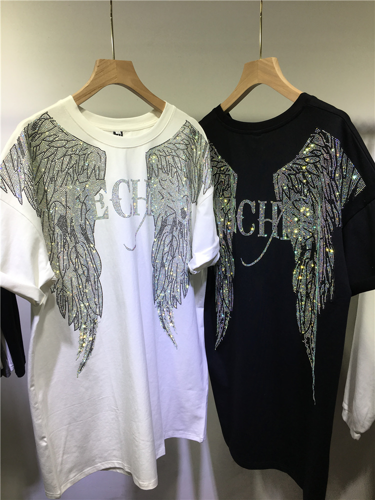 L-4XL boy Rhinestone melek kan - Streetwear Clothing Brands incelemesi ve fiyatı