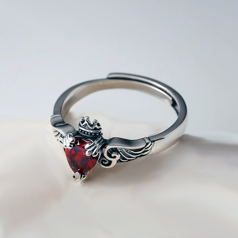 925 Ayar Gümüş Kalp Kırmızı ​  - Chrome Hearts Ring incelemesi ve fiyatı