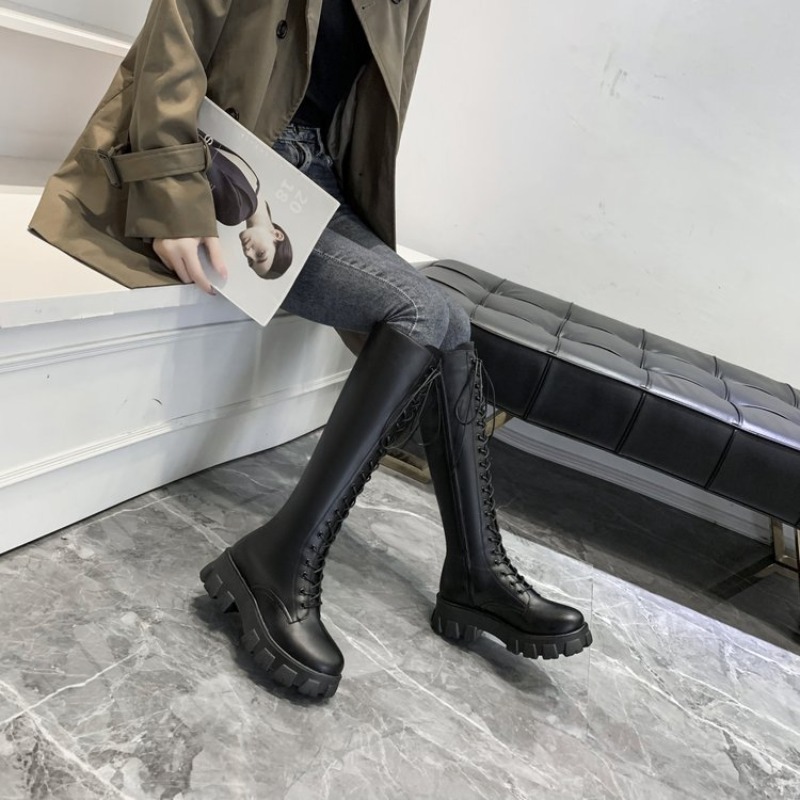 Kadın Diz Üstü Çizmeler Bağcık - Streetwear Zipper incelemesi ve fiyatı